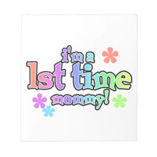 1st Time Mommy Rainbow Text Gifts Notepad