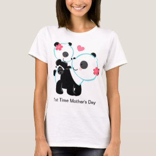 1st Time Mother's Day Panda Tee Shirt