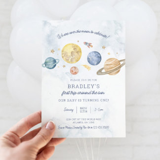 1st Trip Around the Sun Birthday Invitation