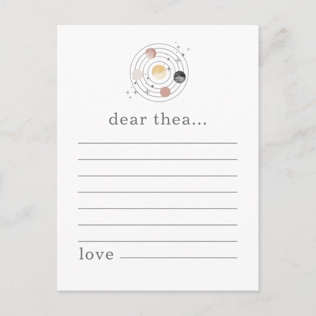 1st Trip Around The Sun Time Capsule Advice Card (Front)