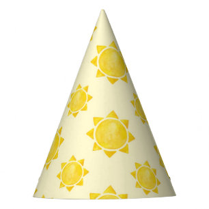 1st Trip Around The Sun Yellow Birthday Party Hat