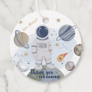 1st Trip Galaxy Boy Birthday Thank You  Favour Tags