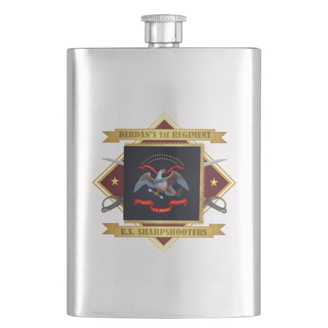 1st US Sharpshooters Hip Flask (Front)
