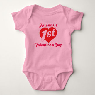 1st Valentine's Day Baby Bodysuit