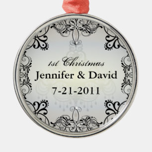 1st Wedded Christmas Flourish Ornament