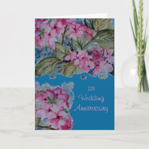 1st wedding anniversary card