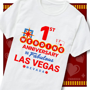1st Wedding Anniversary Fabulous Las Vegas Couple T-Shirt
