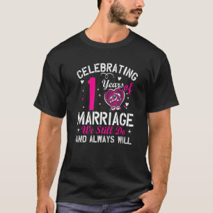 1st Wedding Anniversary Matching Couple Men Women T-Shirt