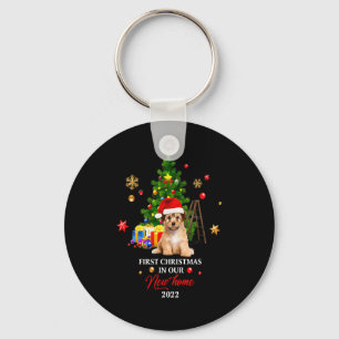 1st Xmas In Our New Home Xmas Norfolk Terrier T Sh Keychain
