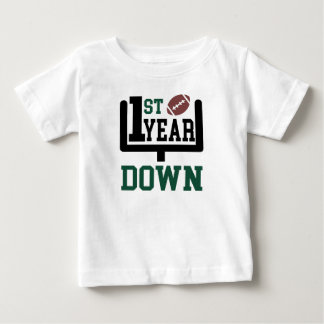 1st Year Down Football First Birthday T-shirt