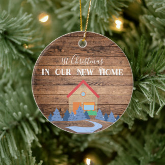 1st Year in our New Home - Year  - Personalize Ceramic Ornament