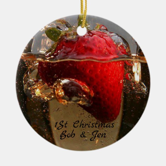 1st year marriage ceramic ornament (Front)