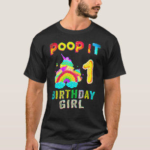 1th Fidget Pop It Birthday Girl Party One 1 Years T-Shirt
