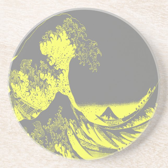 1thegreatwaveredblackbig-003 coaster (Front)