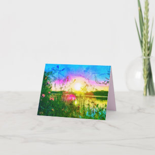 1TROUT LAKE GREEN SMALL GREETING CARD