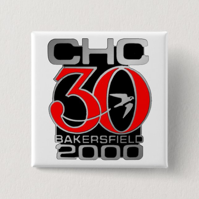 2000 Bakersfield 2 Inch Square Button (Front)