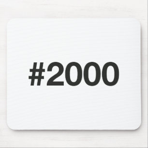 2000 Hashtag 25 Birthday Anniversary Mouse Pad