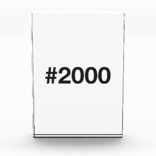 2000 Hashtag 25 Birthday Anniversary Photo Block