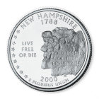 2000 New Hampshire State Quarter magnet