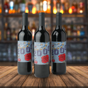 2000 Vintage Poster Birthday or Reunion Wine Label