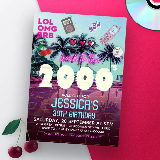 2000's Party Invitation | Zazzle