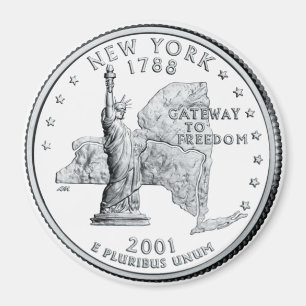 2001 New York State Quarter magnet