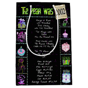 2002 Birthday Trivia Fun Fact  Medium Gift Bag