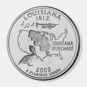 2002 Louisiana State Quarter magnet