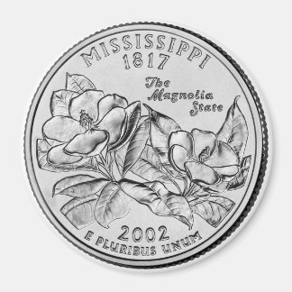 2002 Mississippi State Quarter magnet