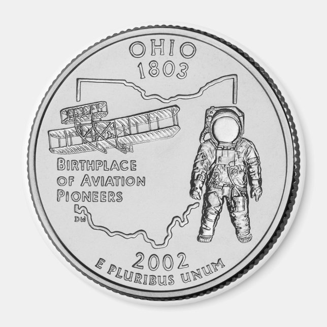 2002 Ohio State Quarter magnet (Front)