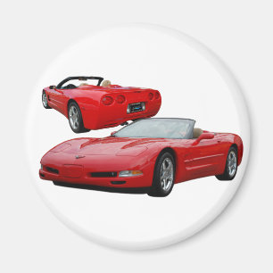 2002 Red Roadster Magnet