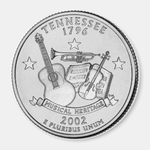 2002 Tennessee State Quarter aimant