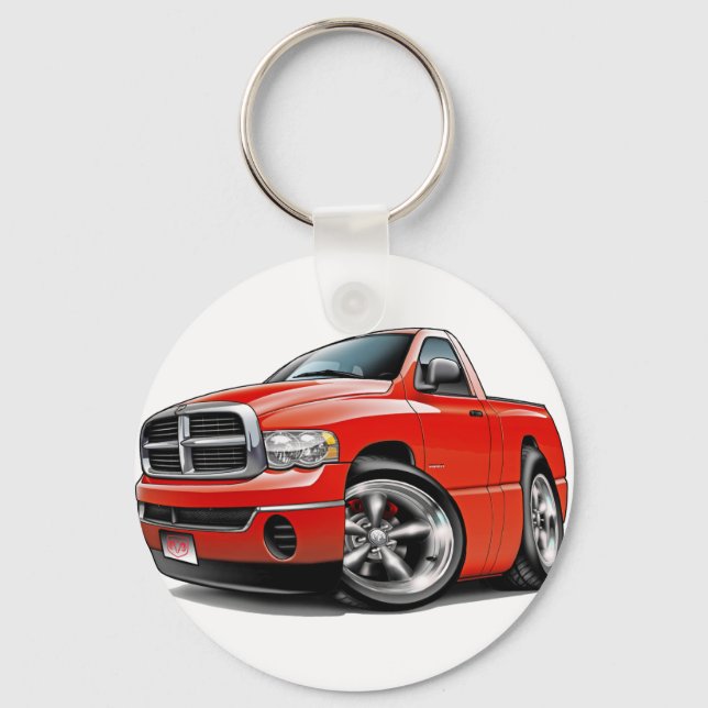 2003-08 Dodge Ram Red Truck Keychain (Front)