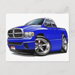 2003-08 Ram Quad Blue Truck Postcard