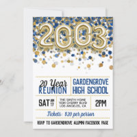 2003 High School College Reunion Invitation