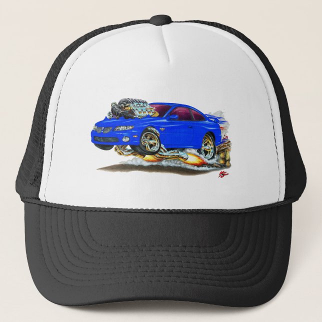 2004-06 GTO Blue Car Trucker Hat (Front)