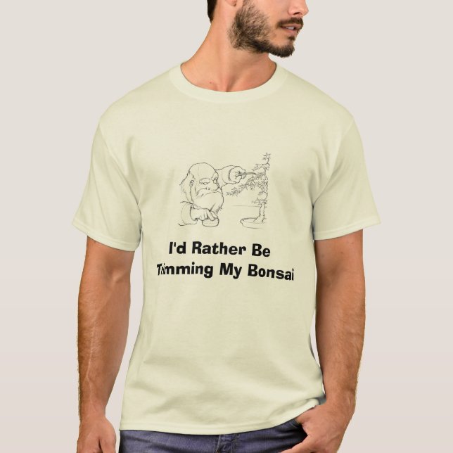2004-10-02_dwarf_bansai, I'd Rather Be Trimming... T-Shirt (Front)