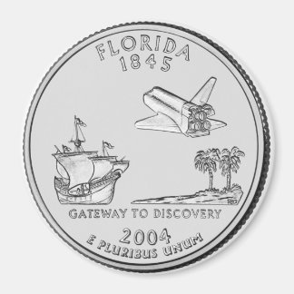2004 Floride State Quarter aimant