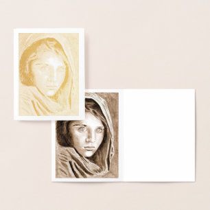 2004 My Own Pencil Drawing in Gold Foil  Card