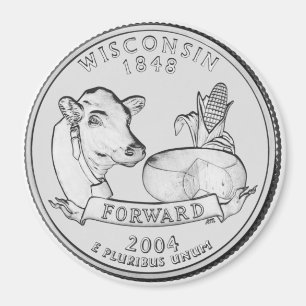 2004 Wisconsin State Quarter magnet