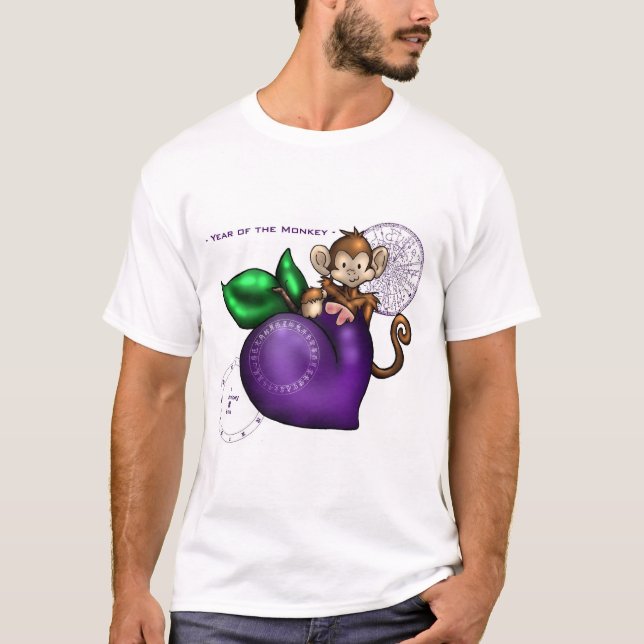 2004 Year of the Monkey! (plum) T-Shirt (Front)