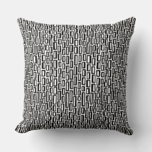 200515 - Black on White Throw Pillow