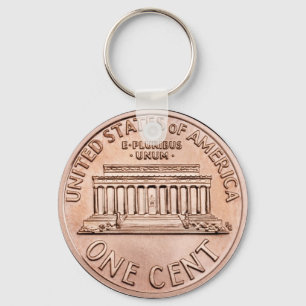 2005 Lincoln Memorial 1 cent copper coin money Keychain
