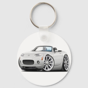 2006-08 Miata White Car Keychain