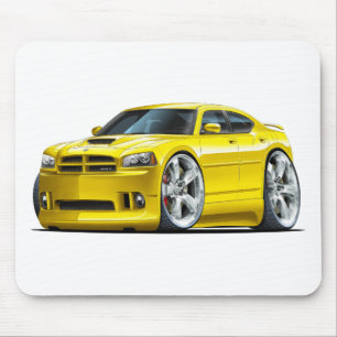 2006-10 Charger SRT8 Yellow Car Mouse Pad