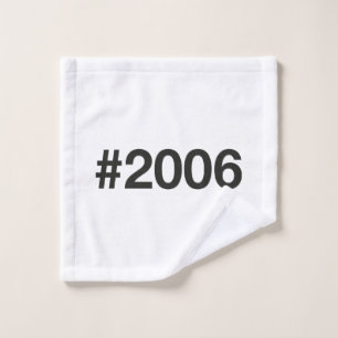 2006 Hashtag 19 Birthday Anniversary Wash Cloth