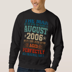 2006 Years Old Vintage August 2006 16th Birthday Sweatshirt