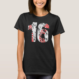 2007 16th Birthday Number 16 Years Old Baseball T-Shirt