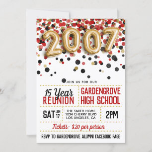 2007 High School College Reunion Invitation