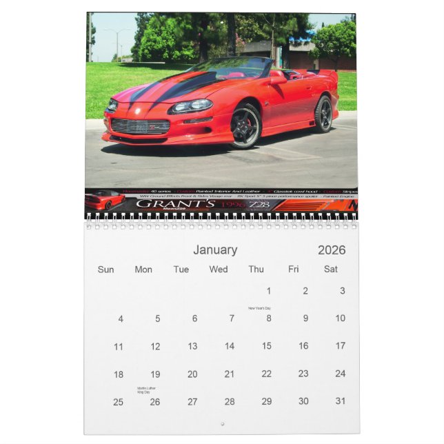 2007 ProjectCamaro.com Calendar (Jan 2026)